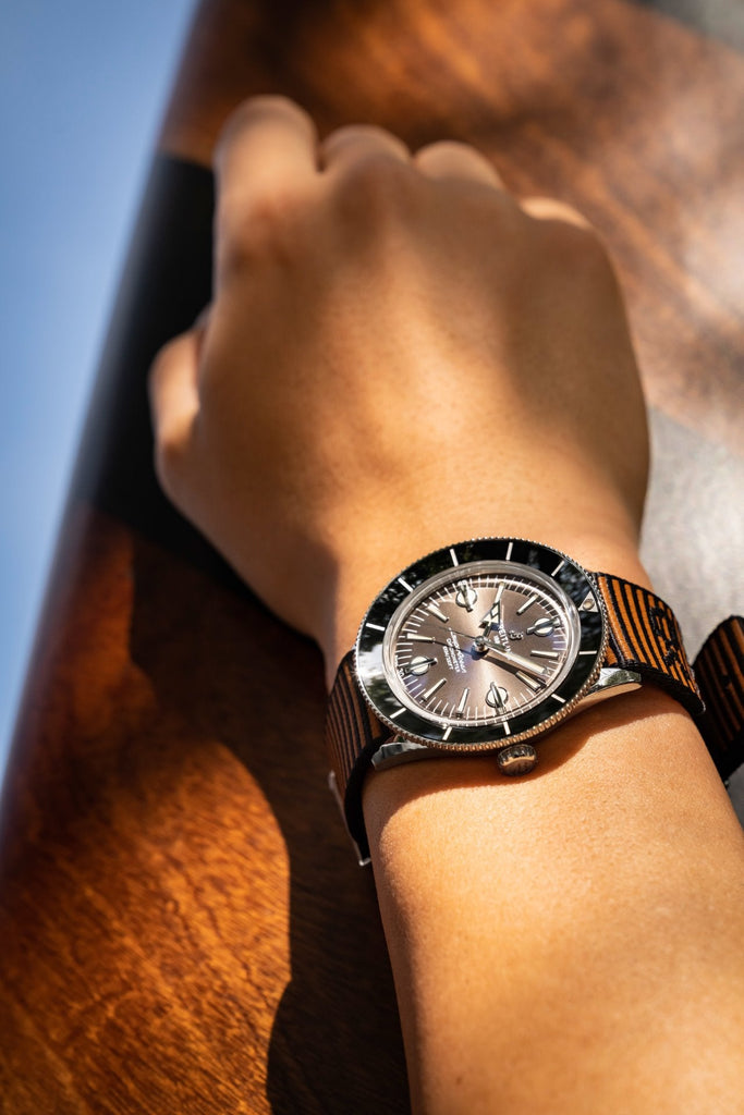 Breitling Superocean Heritage '57 Outerknown Brown Dial Brown NATO Strap Watch for Men - A103703A1Q1W1 Buy Now By Breitling