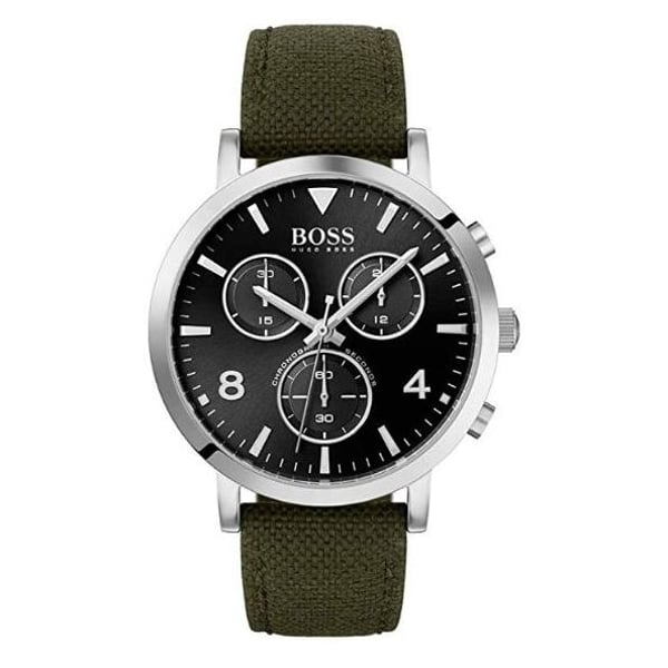 Hugo Boss Vesada Grey Dial Green Nylon Strap Watch for Men - 1513692 Buy Now By Hugo Boss