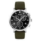 Hugo Boss Vesada Grey Dial Green Nylon Strap Watch for Men - 1513692 Buy Now By Hugo Boss