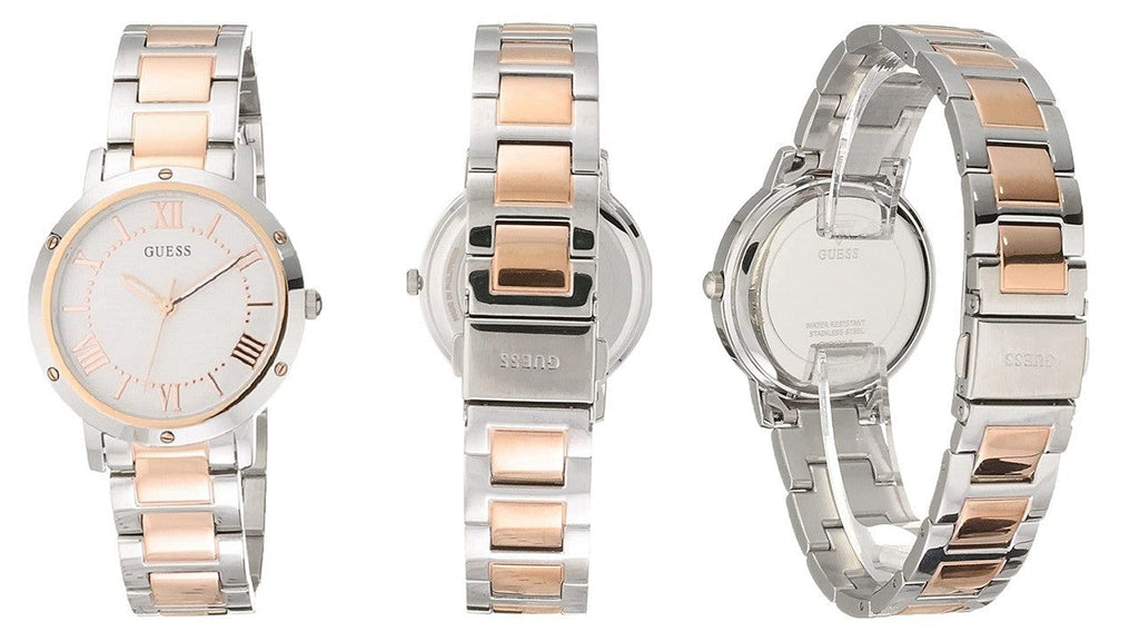 Guess Park Ave Silver Dial Two Tone Steel Strap Watch for Women - W0636L1 Buy Now By Guess