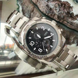 Fossil Bronson Chronograph Black Dial Silver Steel Strap Watch for Men - FS5710 Buy Now By Fossil