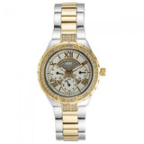 Guess Viva Diamonds Silver Dial Two Tone Steel Strap Watch for Women - W0111L5 Buy Now By Guess