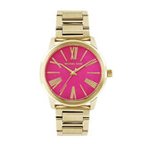 Michael Kors Hartman Quartz Pink Dial Gold Steel Strap Watch For Women - MK3520 Buy Now By Michael Kors