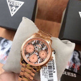 Guess Mini Sunrise Quartz Rose Gold Dial Rose Gold Steel Strap Watch For Women - W0448L9 Buy Now By Guess