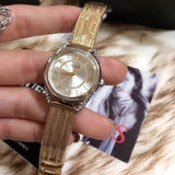 Guess Whisper Silver Dial Gold Mesh Bracelet Watch for Women - W1084L2 Buy Now By Guess