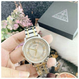 Guess Montauk Silver Dial Two Tone Steel Strap Watch for Women - W0933L5 Buy Now By Guess