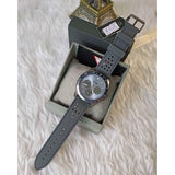 Guess Odyssey Blue Dial Grey Rubber Strap Watch For Men - W1108G6 Buy Now By Guess