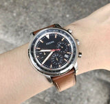 Fossil Goodwin Chronograph Blue Dial Brown Leather Strap Watch for Men - FS5414 Buy Now By Fossil