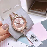 Michael Kors Sofie Chronograph Rose Gold Dial Rose Gold Steel Strap Watch For Women - MK6560 Buy Now By Michael Kors