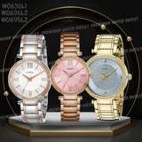 Guess Park Ave Quartz Rose Gold Dial Rose Gold Steel Strap Watch For Women - W0636L2 Buy Now By Guess