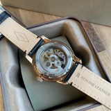 Fossil Townsman Automatic Skeleton Black Dial Black Leather Strap Watch for Men - ME3084 Buy Now By Fossil