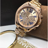 Michael Kors Bradshaw Chronograph Rose Gold Dial Rose Gold Steel Strap Watch For Women - MK6321 Buy Now By Michael Kors