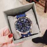 Guess Oasis Multifunction Blue Dial Two Tone Steel Strap Watch for Men- W0366G2 Buy Now By Guess