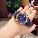 Guess Limelight Quartz Analog Blue Dial Blue Denim Strap Watch For Women - W0775l10 Buy Now By Guess