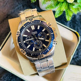 Fossil Garrett Chronograph Blue Dial Silver Steel Strap Watch for Men - FS5623 Buy Now By Fossil