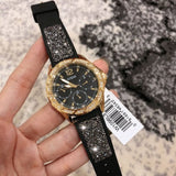 Guess Swirl Quartz Black Dial Black Silicone Strap Watch for Women - W1096L3 Buy Now By Guess