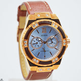 Guess Limelight Quartz White Dial Brown Leather Strap Watch For Women - W0775L7 Buy Now By Guess