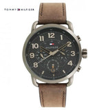 Tommy Hilfiger Briggs Chronograph Black Dial Brown Leather Strap Watch for Men - 1791425 Buy Now By Tommy Hilfiger