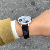 Fossil Jacqueline Mother of Pearl Dial Black Leather Strap Watch for Women - ES4535 Buy Now By Fossil