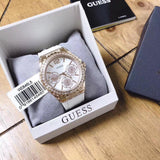 Guess Starlight Diamonds White Dial White Rubber Strap Watch for Women - W0846L5 Buy Now By Guess