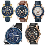 Guess Pinnacle Chronograph Quartz Blue Dial Brown Leather Strap Watch For Women - W0673G3 Buy Now By Guess