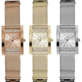 Guess Nouveau Diamonds Gold Dial Gold Mesh Bracelet Watch for Women - W0127L2 Buy Now By Guess