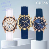 Guess Analog Quartz Blue Dial Blue Rubber Strap Watch For Women - W0562L3 Buy Now By Guess