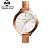 Michael Kors Runway Slim Quartz White Dial Beige Leather Strap Watch For Women - MK2284 Buy Now By Michael Kors