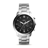 Fossil Neutra Chronograph Black Dial Silver Steel Strap Watch for Men - FS5384 Buy Now By Fossil