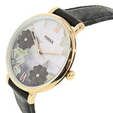 Fossil Jacqueline Mother of Pearl Dial Black Leather Strap Watch for Women - ES4535 Buy Now By Fossil