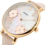 Fossil Jacqueline Three Hand Mother of Pearl Dial Pink Leather Strap Watch for Women - ES4671 Buy Now By Fossil