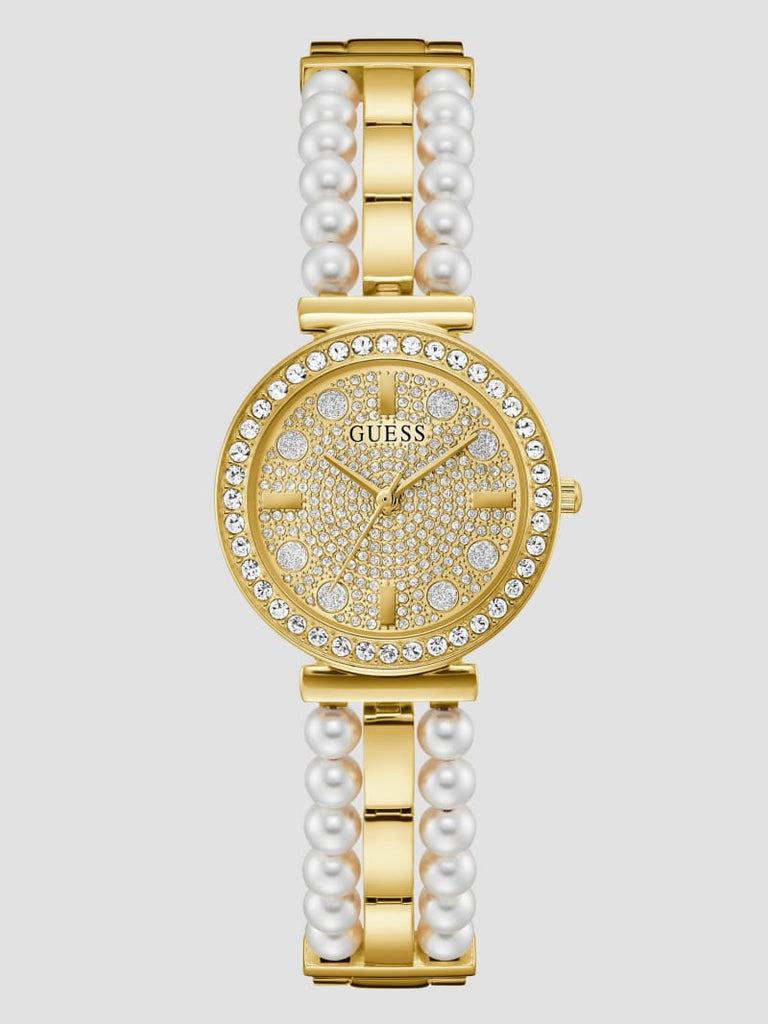 Guess Gala Diamonds Gold Dial Two Tone Steel Strap Watch for Women - GW0531L2 Buy Now By Guess
