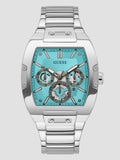 Guess Phoenix Multi Function Aqua Blue Dial Silver Steel Strap Watch for Men - GW0456G4 Buy Now By Guess