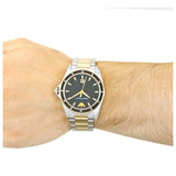 Emporio Armani Quartz Black Dial Two Tone Steel Strap Watch For Men - AR80017 Buy Now By Emporio Armani