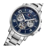Tommy Hilfiger Keagan Blue Dial Silver Steel Strap Watch for Men - 1791293 Buy Now By Tommy Hilfiger
