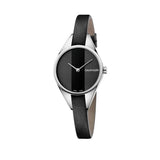 Calvin Klein Rebel Black Grey Dial Black Leather Strap Watch for Women - K8P231C1 Buy Now By Calvin Klein