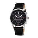 Tommy Hilfiger Kyle Quartz Black Dial Black Leather Strap Watch for Men - 1791630 Buy Now By Tommy Hilfiger