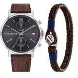 Tommy Hilfiger Daniel Grey Dial Brown Leather Strap Watch for Men - 1710416 Buy Now By Tommy Hilfiger