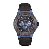 Guess Force Quartz Brown Dial Brown Leather Strap Watch For Men - W0674G5 Buy Now By Guess