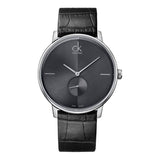 Calvin Klein Accent Black Dial Black Leather Strap Watch for Women - K2Y231C3 Buy Now By Calvin Klein