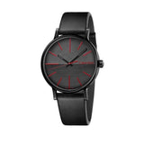 Calvin Klein Boost Black Dial Black Leather Strap Watch for Men - K7Y214CY Buy Now By Calvin Klein