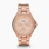 Fossil Cecile Rose Gold Dial Rose Gold Steel Strap Watch for Women - AM4483 Buy Now By Fossil