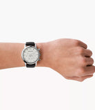 Emporio Armani Classic Quartz Chronograph White Dial Black Leather Strap Watch For Men - AR1807 Buy Now By Emporio Armani