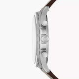 Fossil Forrester Chronograph White Dial Brown Leather Strap Watch for Men - FS5696 Buy Now By Fossil