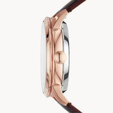 Fossil Townsman Beige Dial Brown Leather Strap Watch for Men - ME3105 Buy Now By Fossil