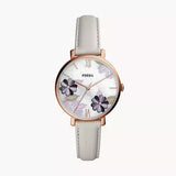 Fossil Jacqueline Mother of Pearl Dial Grey Leather Strap Watch for Women - ES4672 Buy Now By Fossil