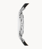 Fossil The Minimalist Carbon Series Black Dial Black Leather Strap Watch for Men - FS5497 Buy Now By Fossil