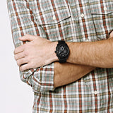 Fossil Machine Chronograph Black Dial Black Steel Strap Watch for Men - FS4552 Buy Now By Fossil