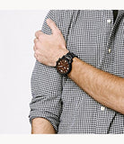 Fossil Nate Chrongraph Ion Plated Black Dial Black Steel Strap Watch for Men - JR1356 Buy Now By Fossil
