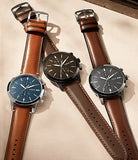 Fossil Townsman Chronograph Black Dial Brown Leather Strap Watch for Men - FS5437 Buy Now By Fossil